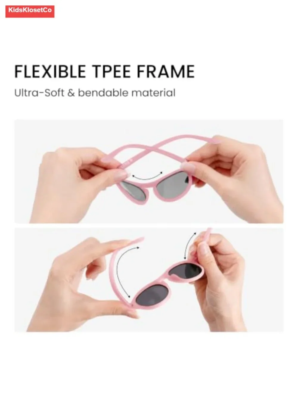 Infant Toddler Sunglasses with Strap, Polarized UV-400 Protection, Bendable